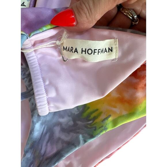 Mara Hoffman Rae Tie Dye Pastel Multicolor Two Piece Bikini Swim Set Size XL - Picture 10 of 10